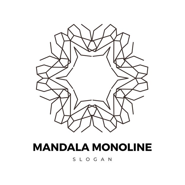 Mandala monoline luxe design vintage