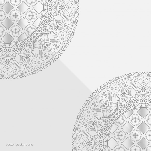 Mandala. Naadloos Ornamentpatroon zwart