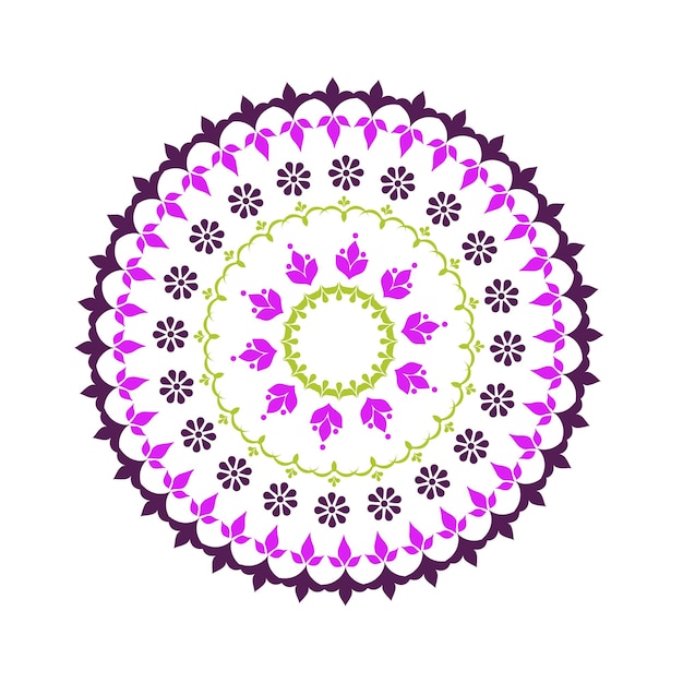 Mandala ontwerp bloemen achtergrondontwerp