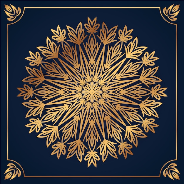 Mandala ontwerp elegante achtergrond van kalligrafie uitnodiging premium vector