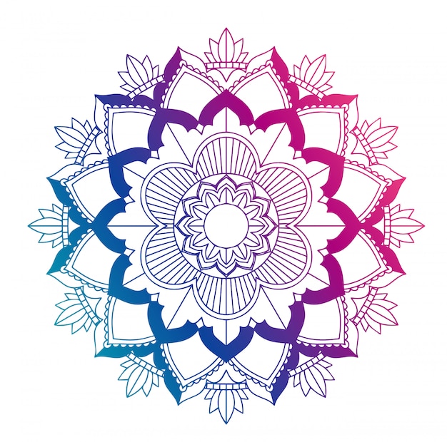 Vector mandala ontwerp geïsoleerd