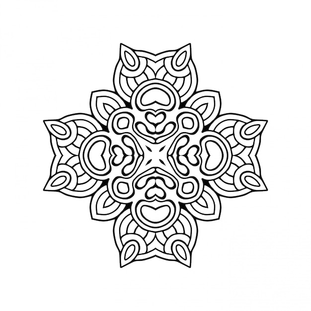 Mandala ontwerp. Lineart, decoratieve elementen