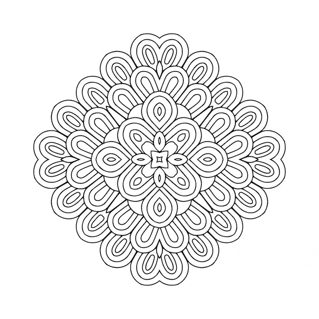 Mandala ontwerp. lineart, decoratieve elementen