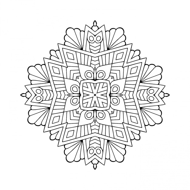 Mandala ontwerp. Lineart, decoratieve elementen