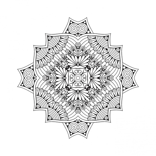 Mandala ontwerp. lineart, decoratieve elementen