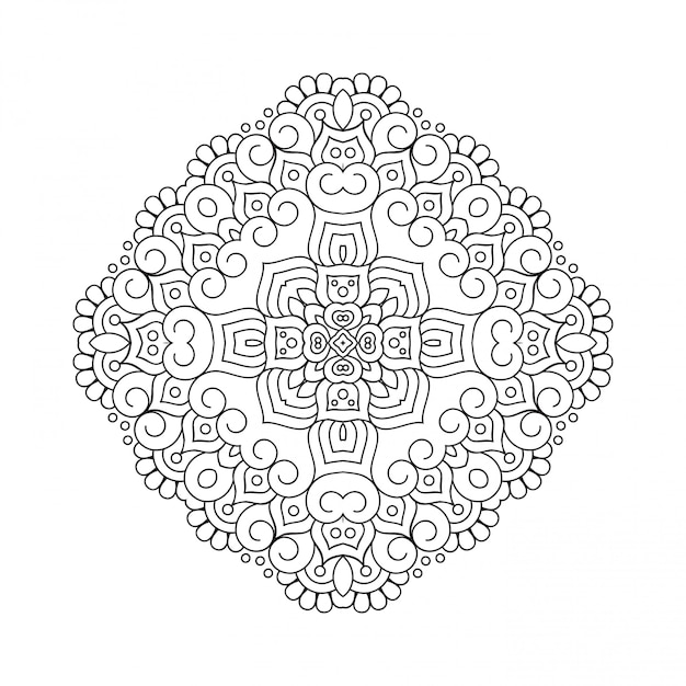 Mandala ontwerp. lineart, decoratieve elementen