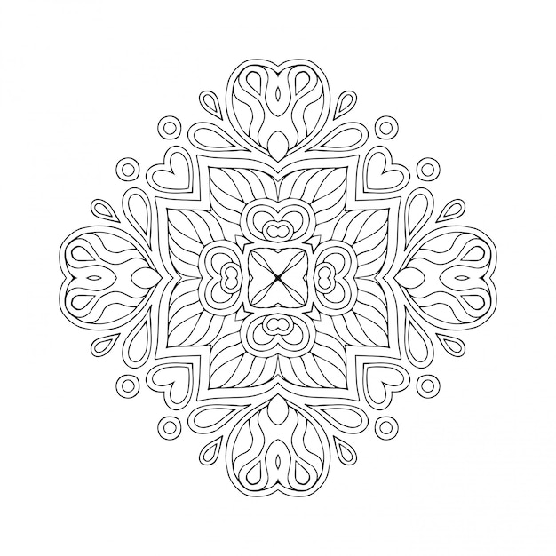 Mandala ontwerp. Lineart, decoratieve elementen