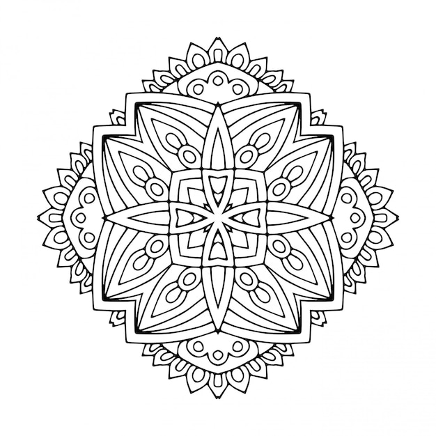 Mandala ontwerp. Lineart, decoratieve elementen