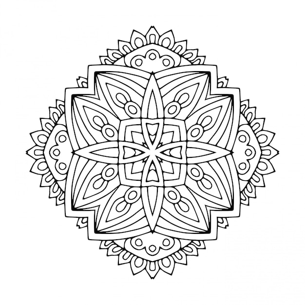 Mandala ontwerp. lineart, decoratieve elementen