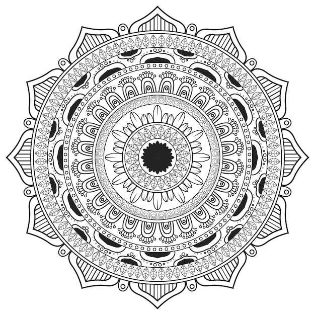 mandala-ontwerp om in te kleuren