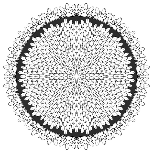 Mandala-ontwerp om in te kleuren