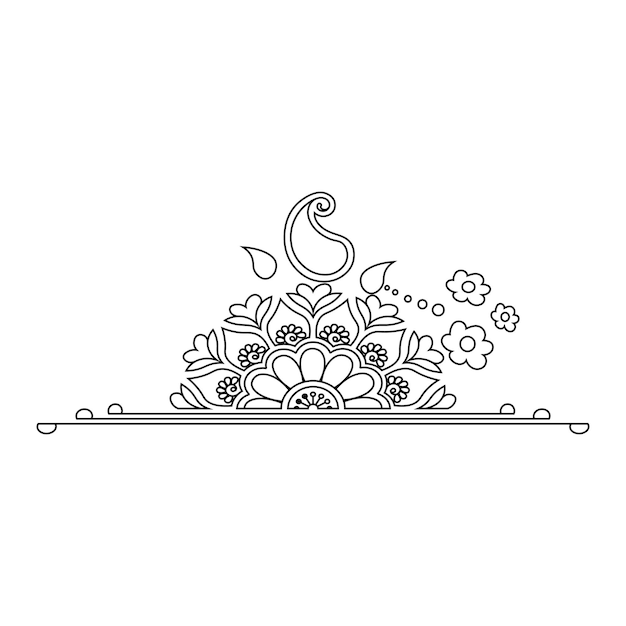 Mandala ontwerp overzicht vector