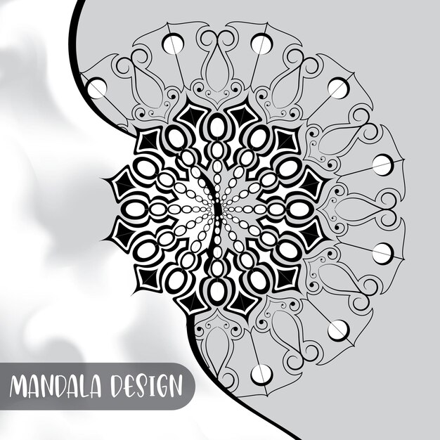 Vector mandala ontwerp sjabloon