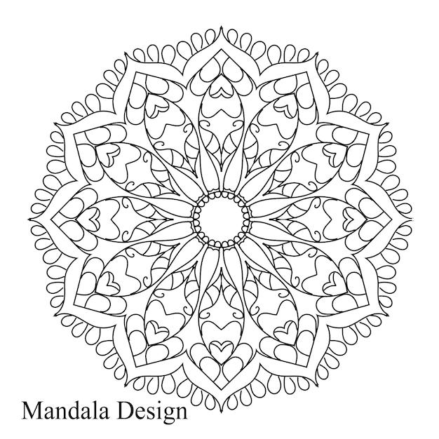 Mandala ontwerp van kleurboek