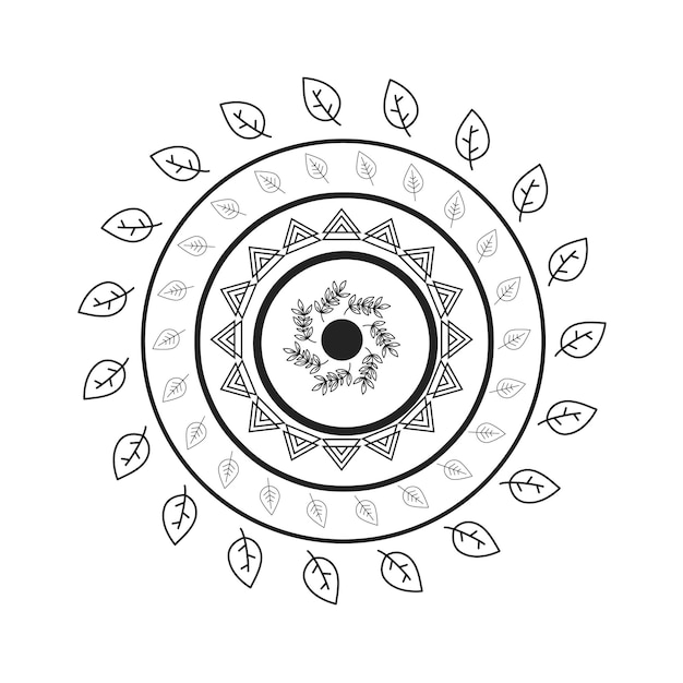 Mandala ontwerp van kleurboek