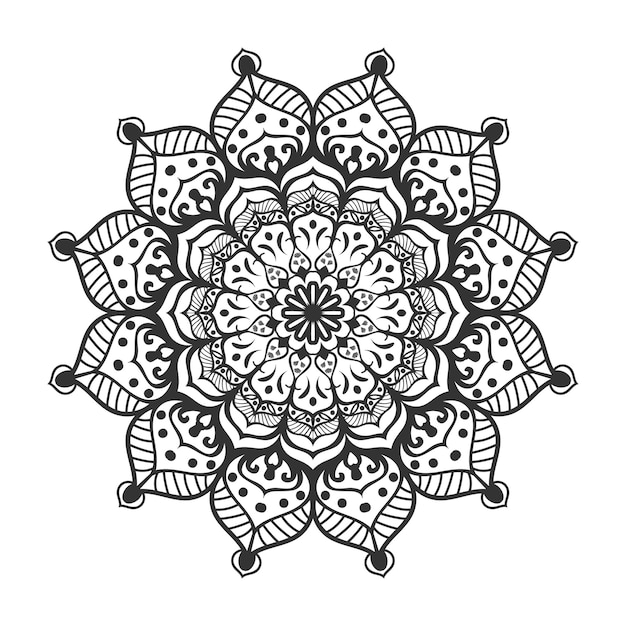 mandala-ontwerp voor kleurplaat en achtergrond