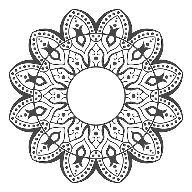 Mandala-ontwerp voor kleurplaat