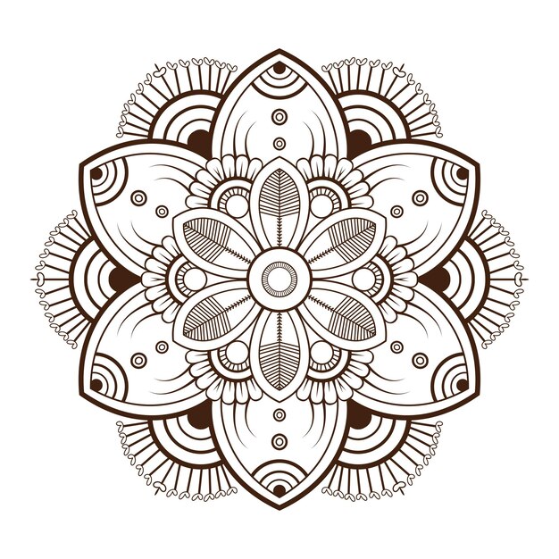 Mandala-ontwerp voor kleurplaat