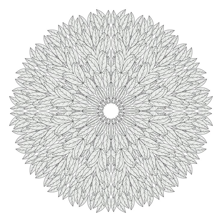 Mandala-ontwerp voor kleurplaat