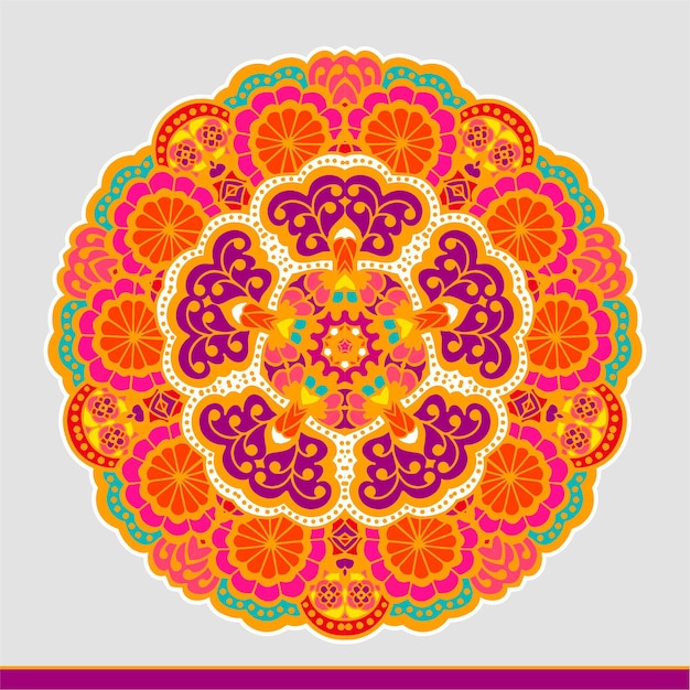 Mandala-ontwerp voor prachtige werken bloemdessin