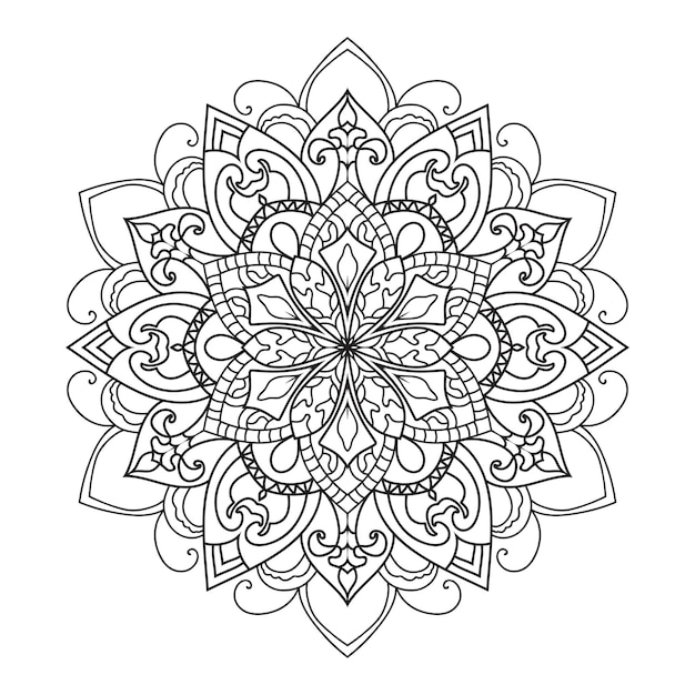 Mandala ontwerp voor volwassen kleurplaat. decoratieve ronde sieraad.