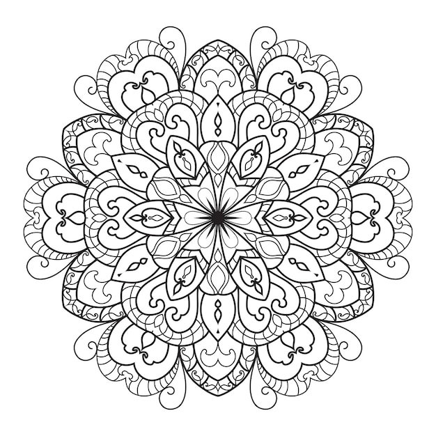 Mandala ontwerp voor volwassen kleurplaat. decoratieve ronde sieraad.