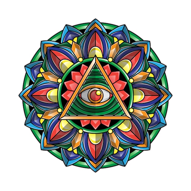 Vector mandala oog kunst