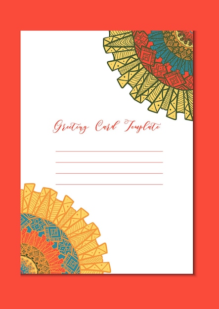 Mandala oriental template card