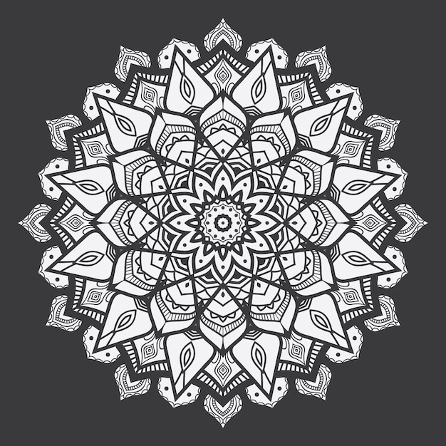 mandala ornament, bloemen mandala.