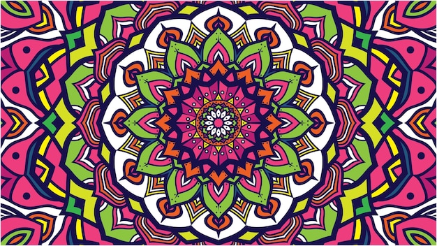 mandala ornament, bloemen mandala.