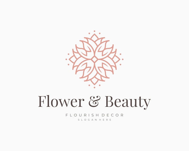 mandala ornament flower indian oriental decorative petal lotus leaf lace relax vector logo design