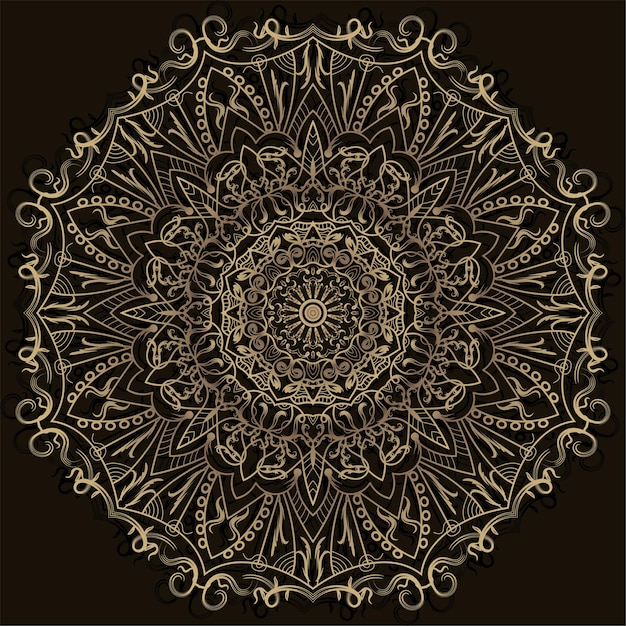 Mandala ornament of bloem achtergrondontwerp.