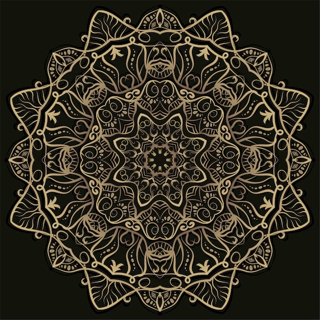 Mandala ornament of bloem achtergrondontwerp.