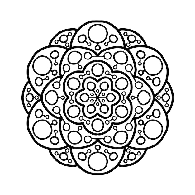 Mandala ornament pattern Collection coloring Page