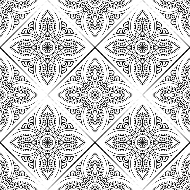 Mandala ornament seamless pattern