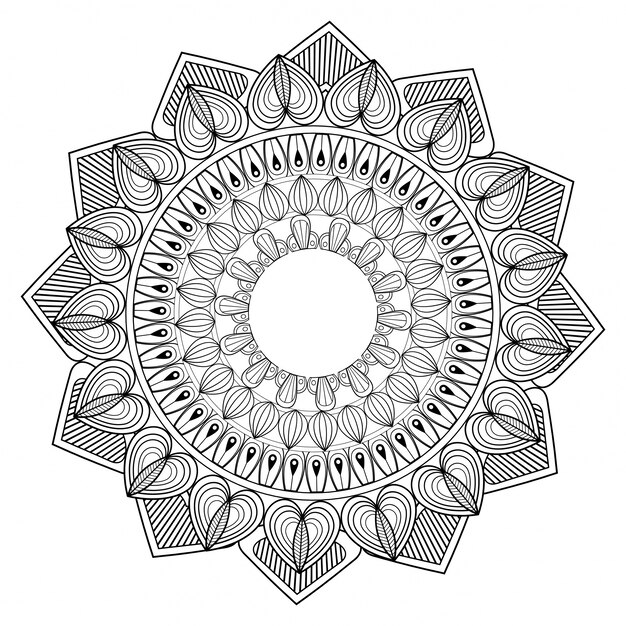 Mandala ornament sjabloon overzicht