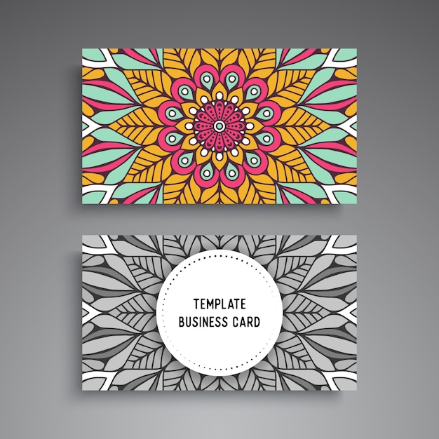 Mandala ornamental business card template