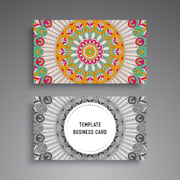 Mandala ornamental business card template