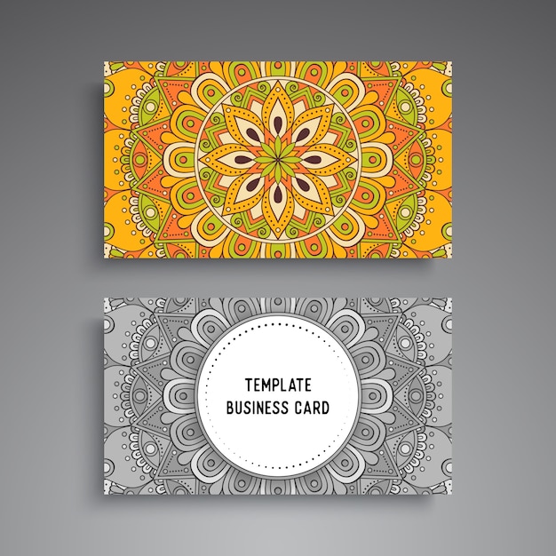 Mandala ornamental business card template