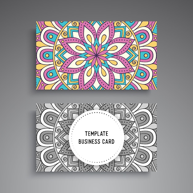 Mandala ornamental business card template