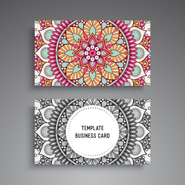 Mandala ornamental business card template