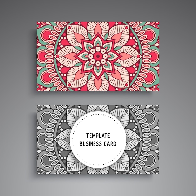 Mandala ornamental business card template