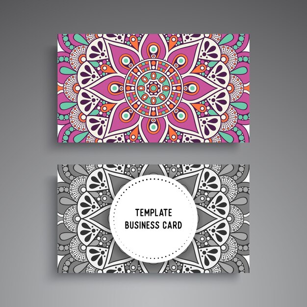 Mandala ornamental business card template