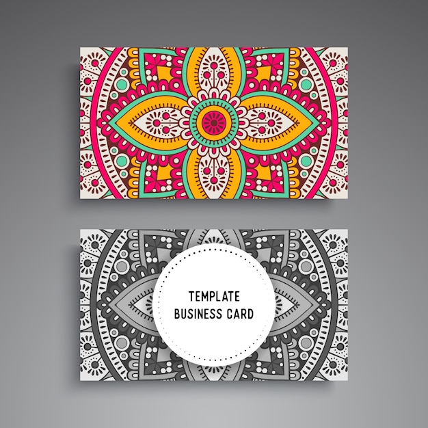 Mandala ornamental business card template