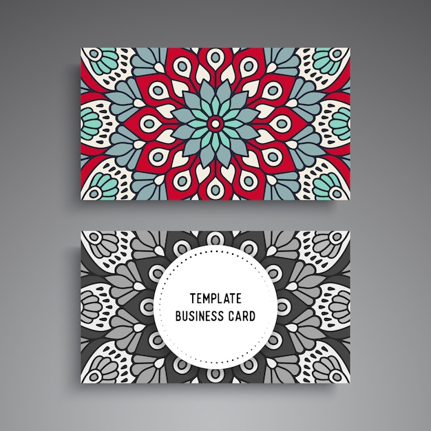 Mandala ornamental business card template