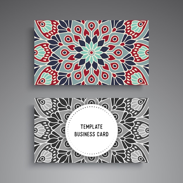 Mandala ornamental business card template