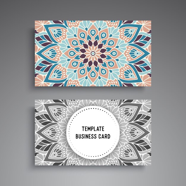 Vector mandala ornamental business card template