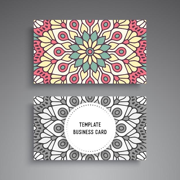 Mandala ornamental business card template