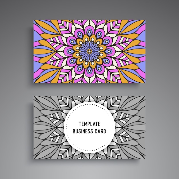 Mandala ornamental business card template