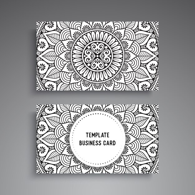 Mandala ornamental business card template